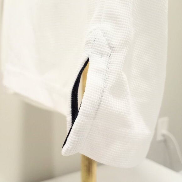 NAUTICA MENS WHITE POLO SHORT SLEEVE T-SHIRT WITH RED AND BLUE COLLAR XL - Picture 4 of 7